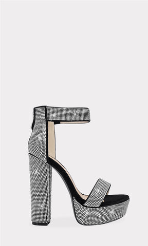 TADIA ZAPATILLAS ABIERTAS DE FIESTA PARA USAR CON VESTIDOS LARGOS Y TACON CUADRADO CON STRAP DELGADO ARRIBA DE LOS DEDOS