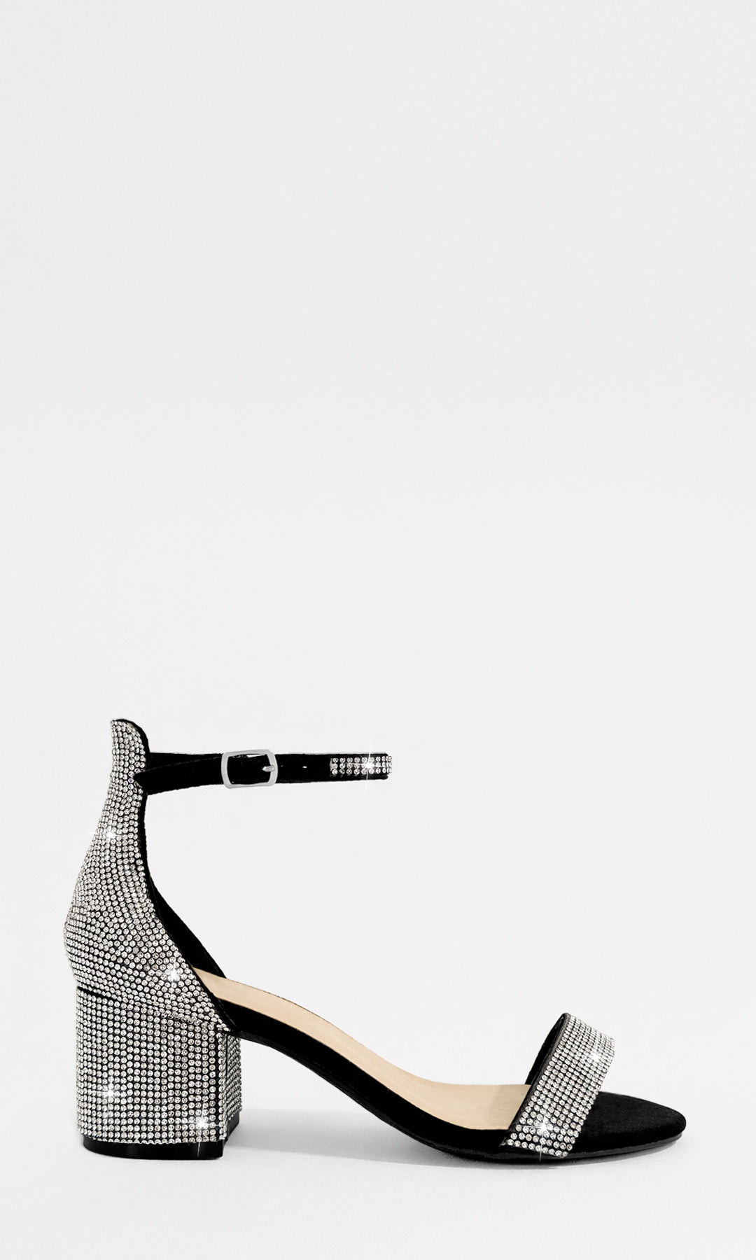 TAMARA ZAPATILLAS ABIERTAS DE PUNTA REDONDA CON TACON BAJO Y PULSERA TOBILLERA PARA MUJER 