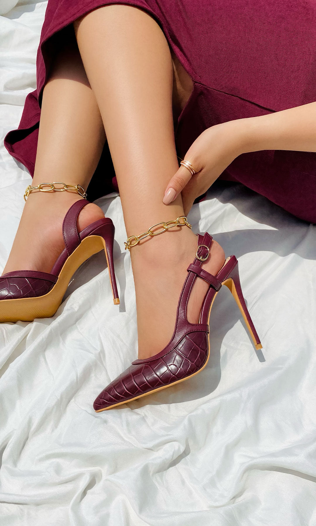 Stilettos Zapatos Color Guinda Mujer Zapato Stiletto Mujer Vizzano