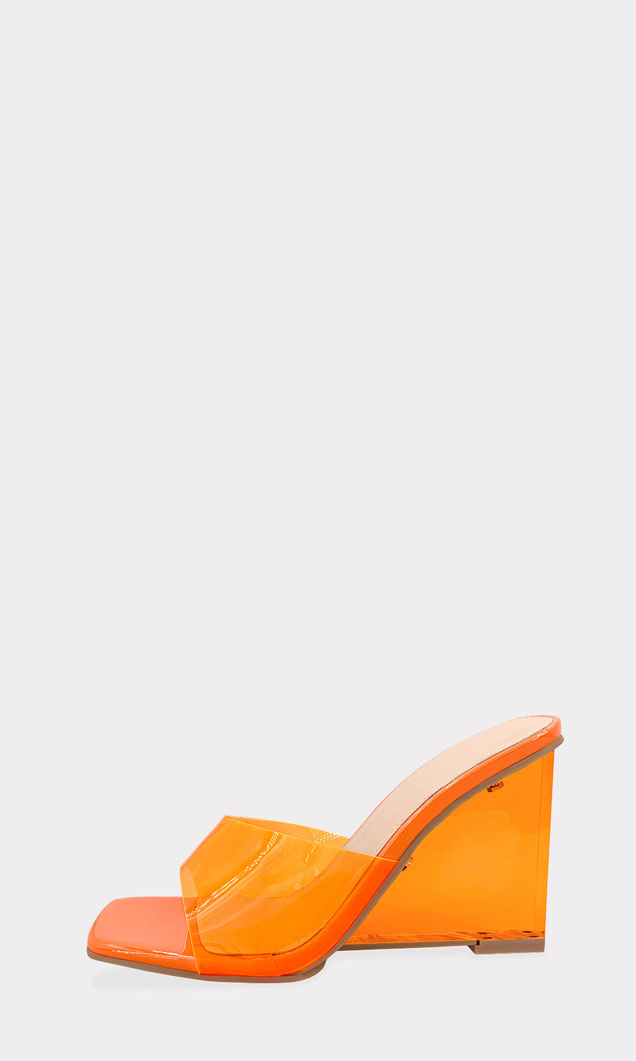 ADVENTURE ZAPATILLAS DE MODA NARANJA CON STRAP DE MICA TRANSPARENTE AL TONO PARA LUCIR CON VESTIDOS DE ESCOTE