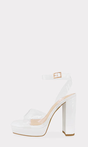 ARDENT HEELS ABIERTOS CON TRANSPARENCIAS EN ANKLE STRAP Y TOE STRAP