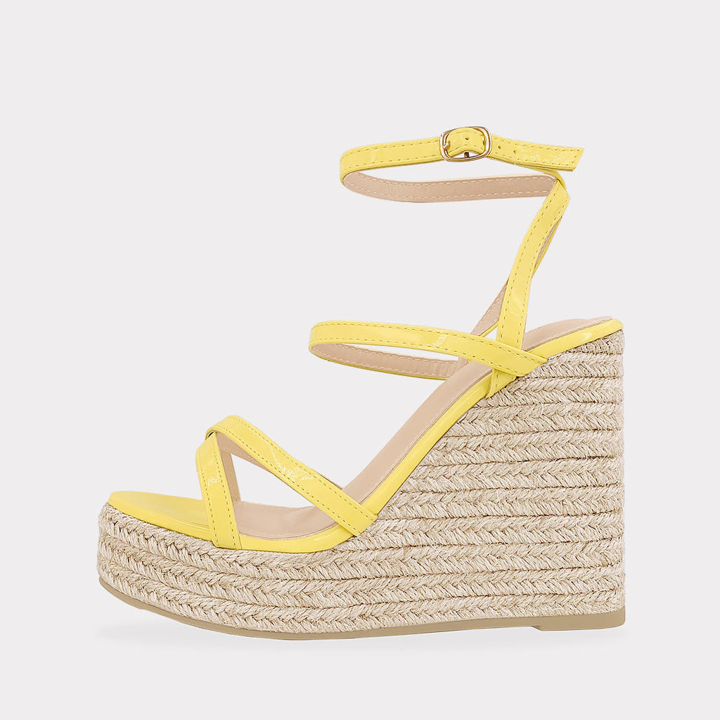 GLENNA ALPARGATAS DE VERANO CON PLATAFORMA TIPO PUENTE Y ANKLE STRAP