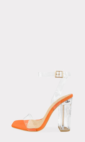 TULUM TACONES DE MODA TRANSPARENTE LISOS CON CINTA EN LOS DEDOS 